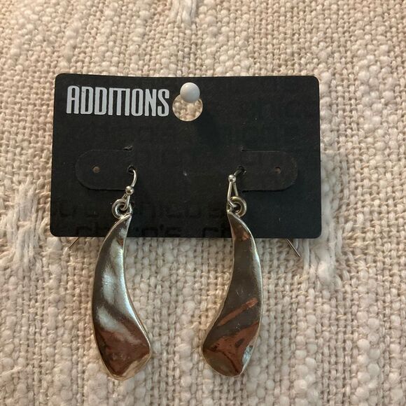 0159- Chicos Silver Dangle Earrings - Picture 2 of 4